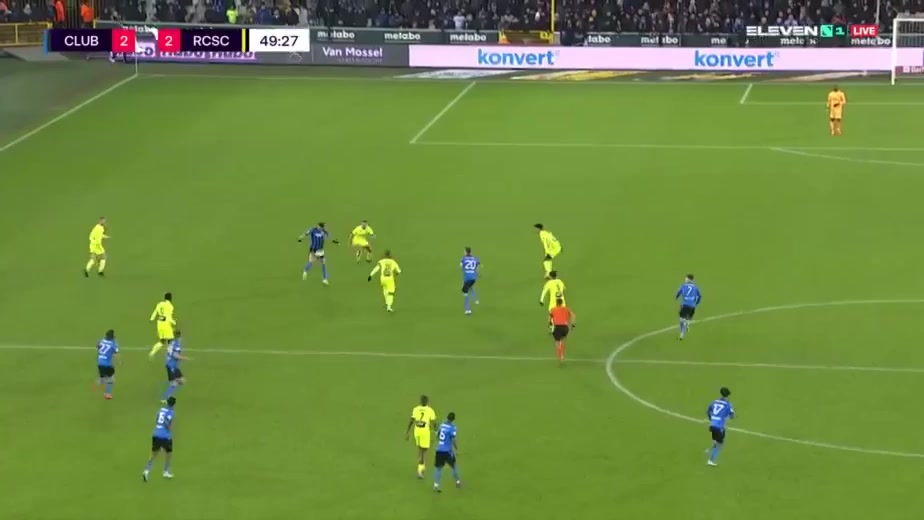 BEL D1 Club Brugge Vs Charleroi  Goal in 49 min, Score 2:2