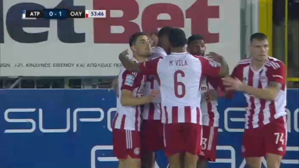 GRE D1 Atromitos Athens Vs Olympiakos Piraeus 54 phút Vào, ghi bàn 0:1