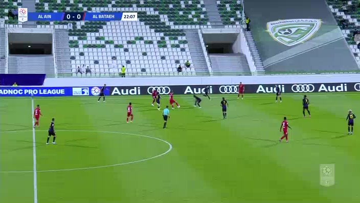 UAE LP Al Bataeh Vs Al Ain  Goal in 22 min, Score 0:1