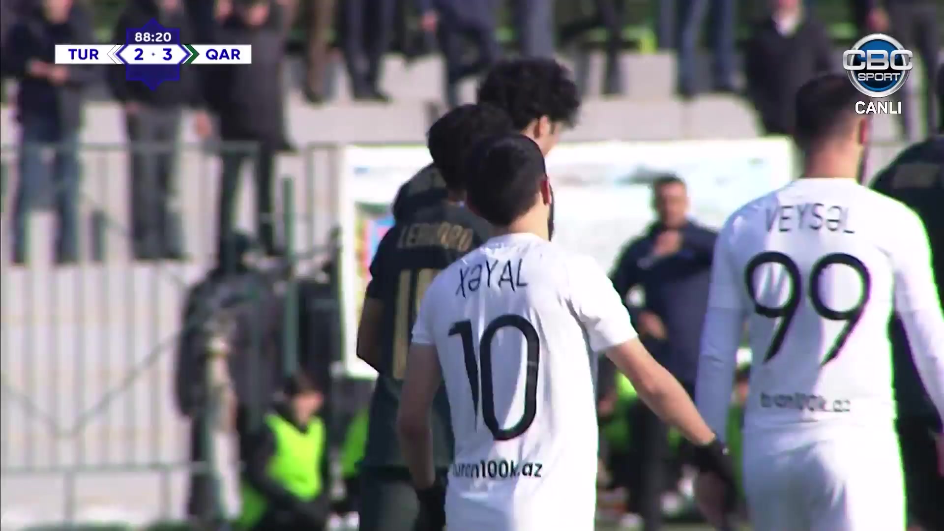 AZE D1 Turan Tovuz Vs Qarabag  Goal in 89 min, Score 2:3