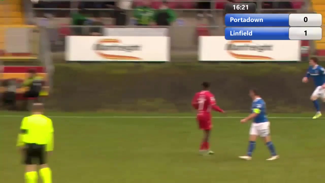 NIR D1 Portadown Vs Linfield FC  Goal in 20 min, Score 0:2