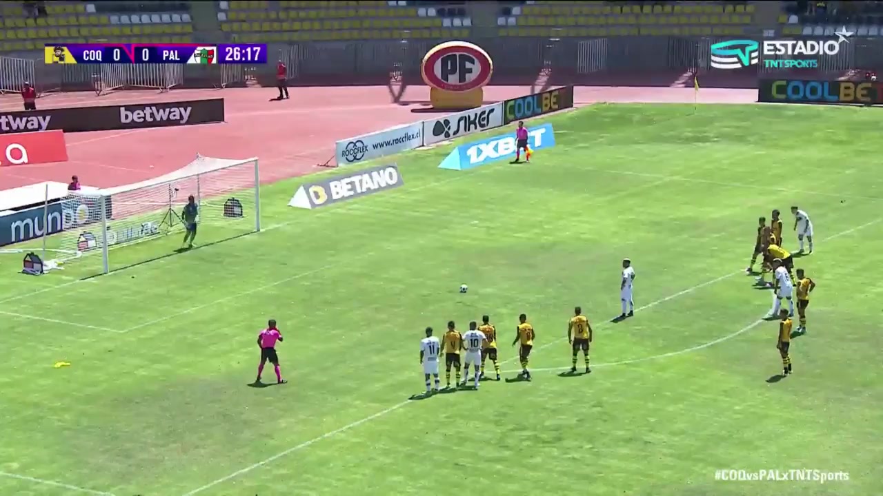 CHI D1 Coquimbo Unido Vs Palestino  Goal in 27 min, Score 1:0