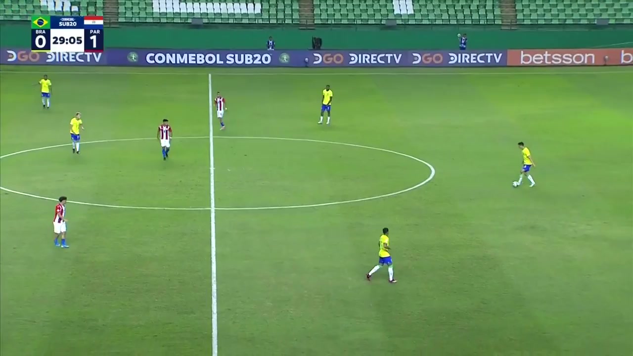 CSU20 Brazil U20 Vs Paraguay U20  Goal in 30 min, Score 1:1