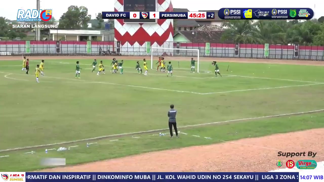 Indo D3 Persimuba Musi Banyuasin Vs David FC 45+ phút Vào, ghi bàn 1:1