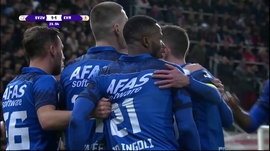 BEL Cup Zulte-Waregem Vs Mechelen  Goal in 24 min, Score 1:1