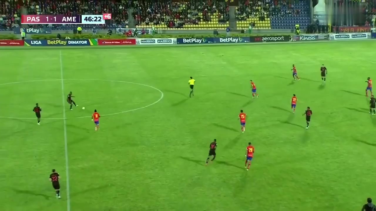 250 Deportivo Pasto Vs America de Cali 45+ skor gol , skor 1:2