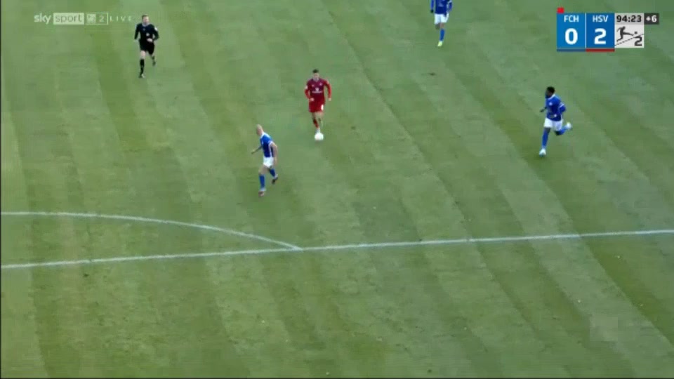 GER D2 羅斯托克 Vs Hamburger SV  Goal in 94 min, Score 0:2