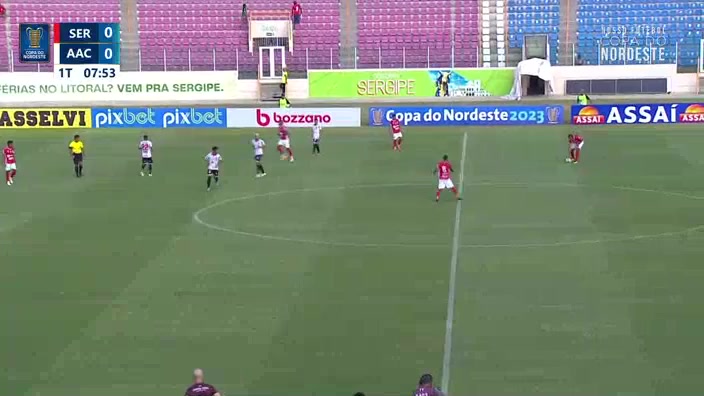 BRA CNF CS塞爾希培 Vs 阿拉戈伊尼亞斯  Goal in 8 min, Score 1:0