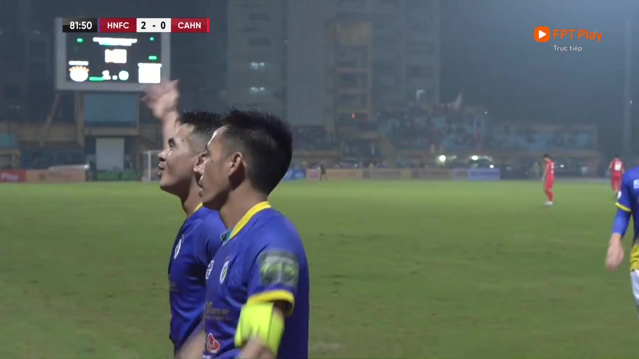 V.League 1 T T Hanoi Vs 河內公安  Goal in 82 min, Score 2:0