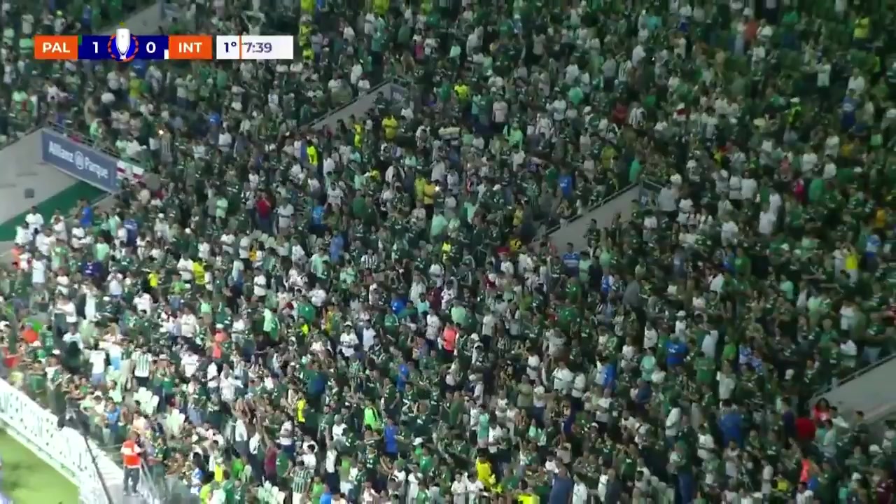 BRA SP Palmeiras Vs 國際里梅拉  Goal in 17 min, Score 1:0