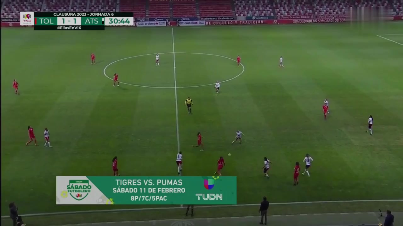 Mex MFW Toluca (w) Vs Atlas (w) 32 ทำประตู  ประตู, ทำคะแนน 1:2