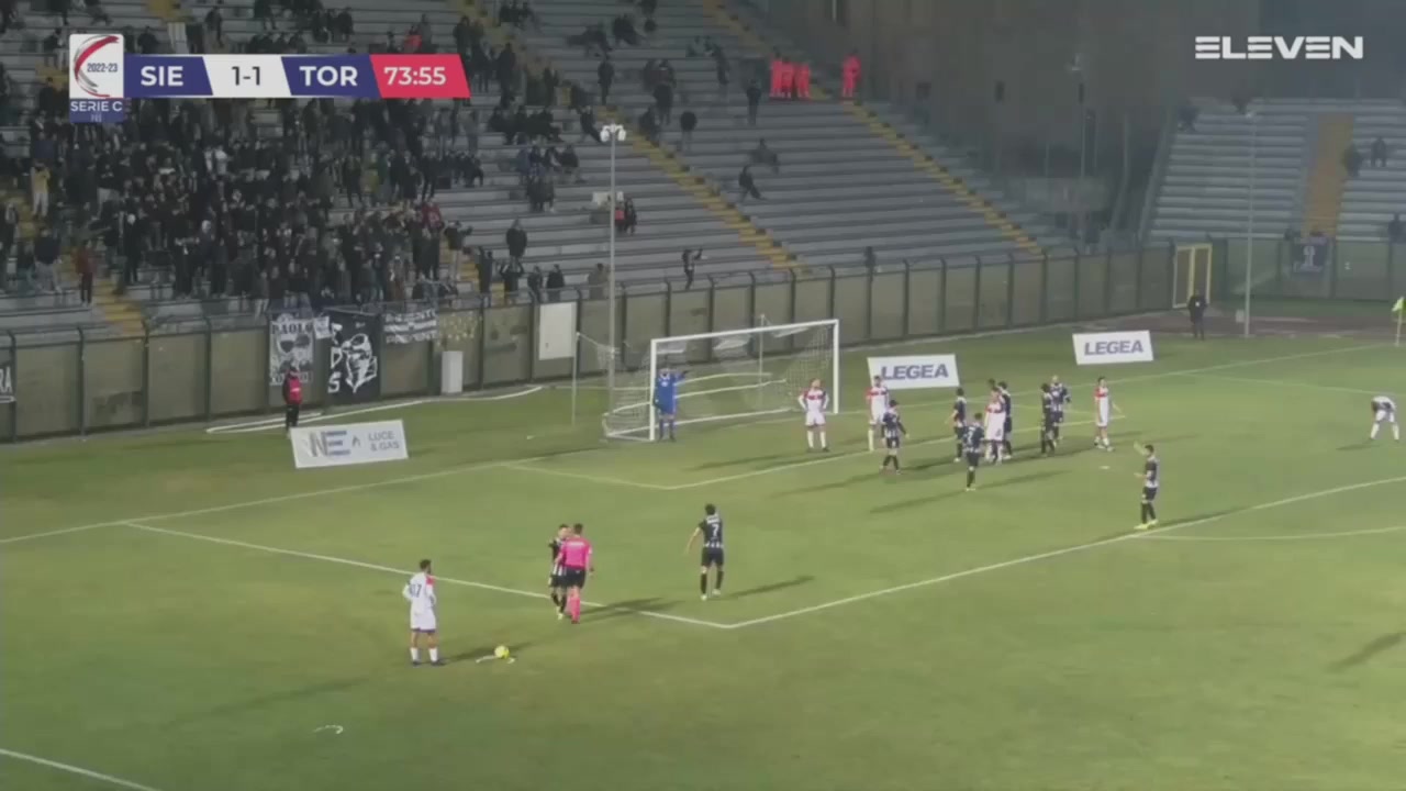 ITA C1 Robur Siena S.S.D. Vs Sassari Torres 76 phút Vào, ghi bàn 1:2