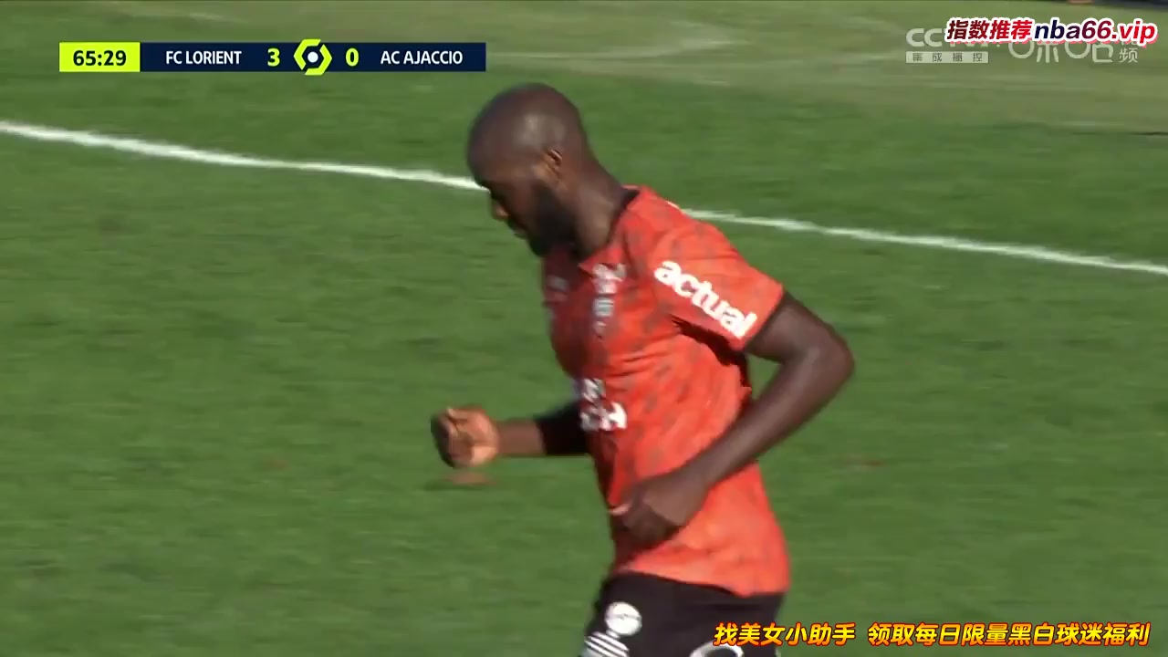 11 Lorient Vs Ajaccio 66 skor gol , skor 4:0