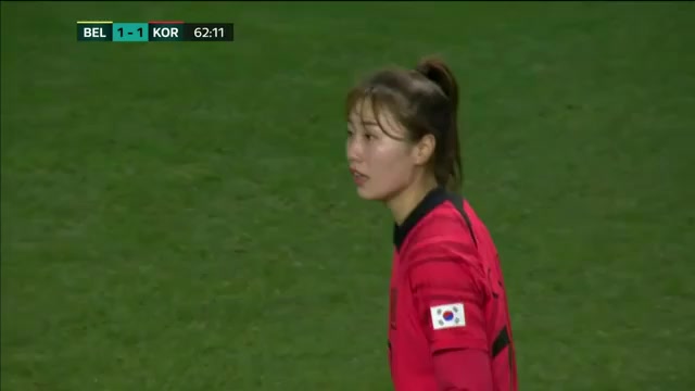 INT FRL 比利時女足 Vs 南韓女足  Goal in 64 min, Score 2:1