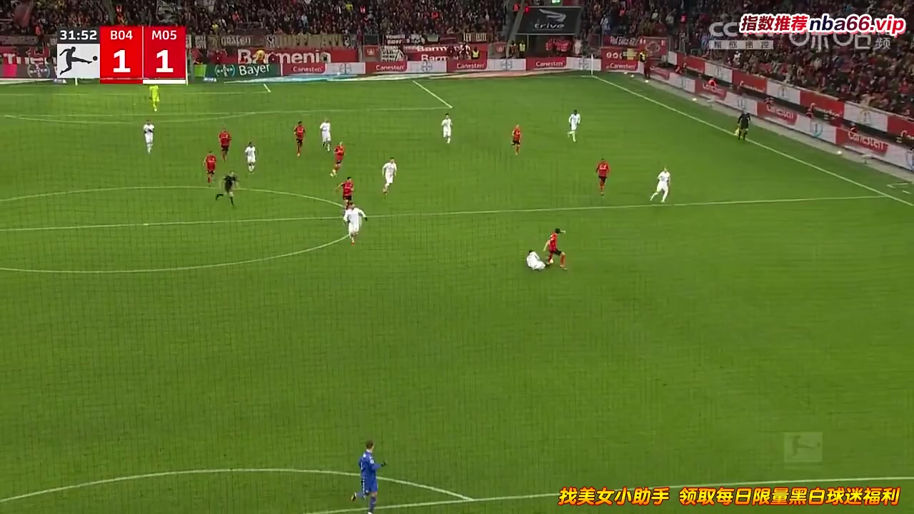 Bundesliga Bayer Leverkusen Vs FSV Mainz 05 31 phút Vào, ghi bàn 1:1