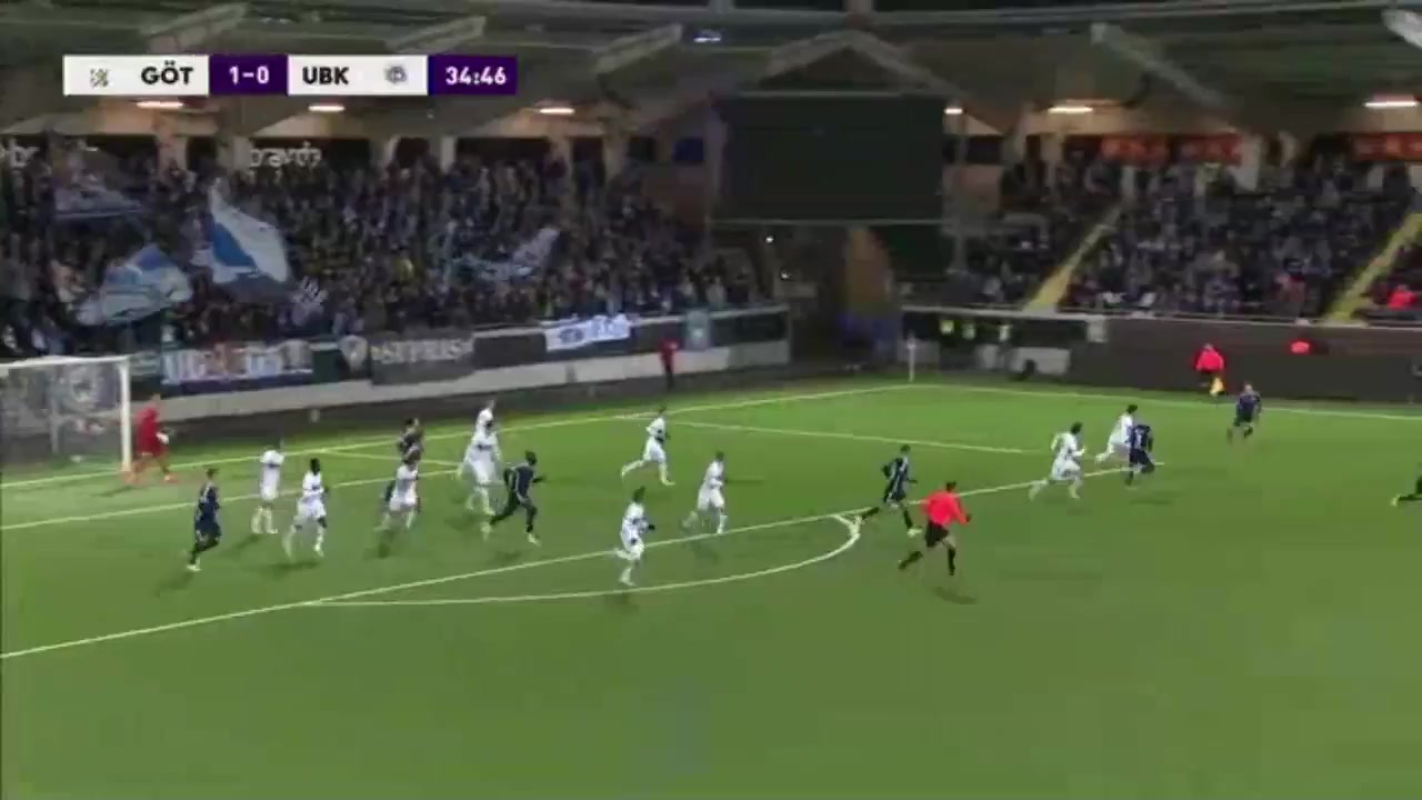 SWE Cup 哥登堡 Vs 烏席登斯  Goal in 34 min, Score 1:1