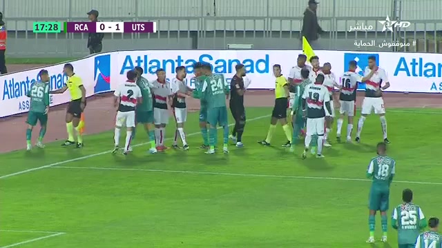 MAR D1 Raja Casablanca Atlhletic Vs UTS Union Touarga Sport Rabat  Goal in 17 min, Score 0:1