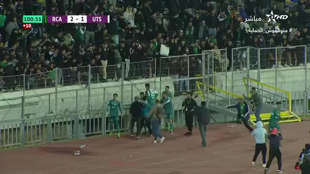 MAR D1 Raja Casablanca Atlhletic Vs UTS Union Touarga Sport Rabat  Goal in 100 min, Score 2:1