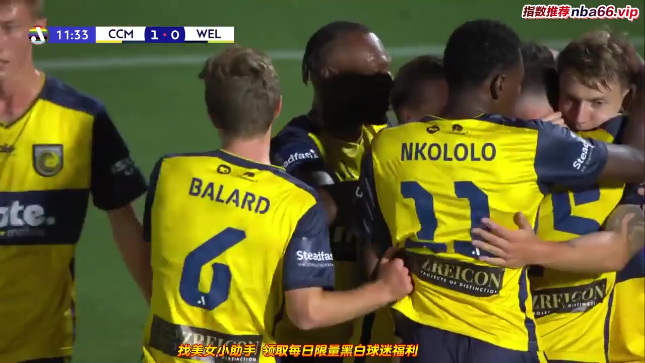 AUS D1 Central Coast Mariners Vs Wellington Phoenix 10 ทำประตู  ประตู, ทำคะแนน 1:0