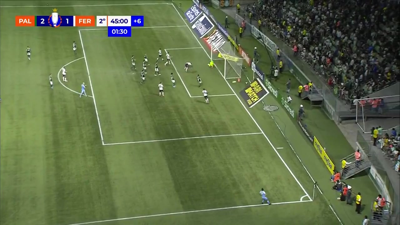 BRA SP Palmeiras Vs Ferroviaria SP  Goal in 92 min, Score 2:1