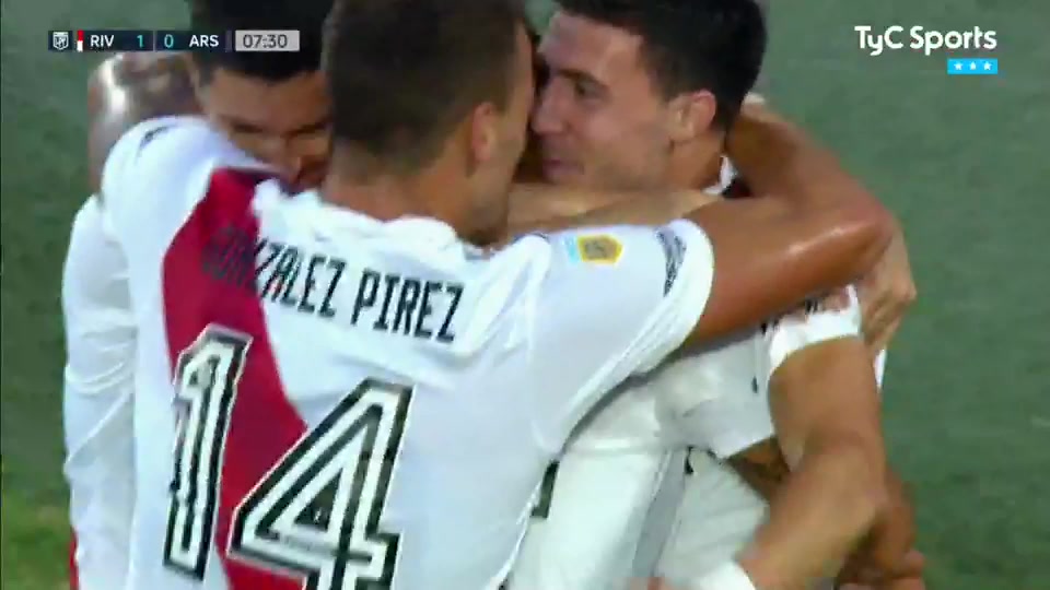 ARG D1 River Plate Vs Arsenal de Sarandi  Goal in 7 min, Score 1:0