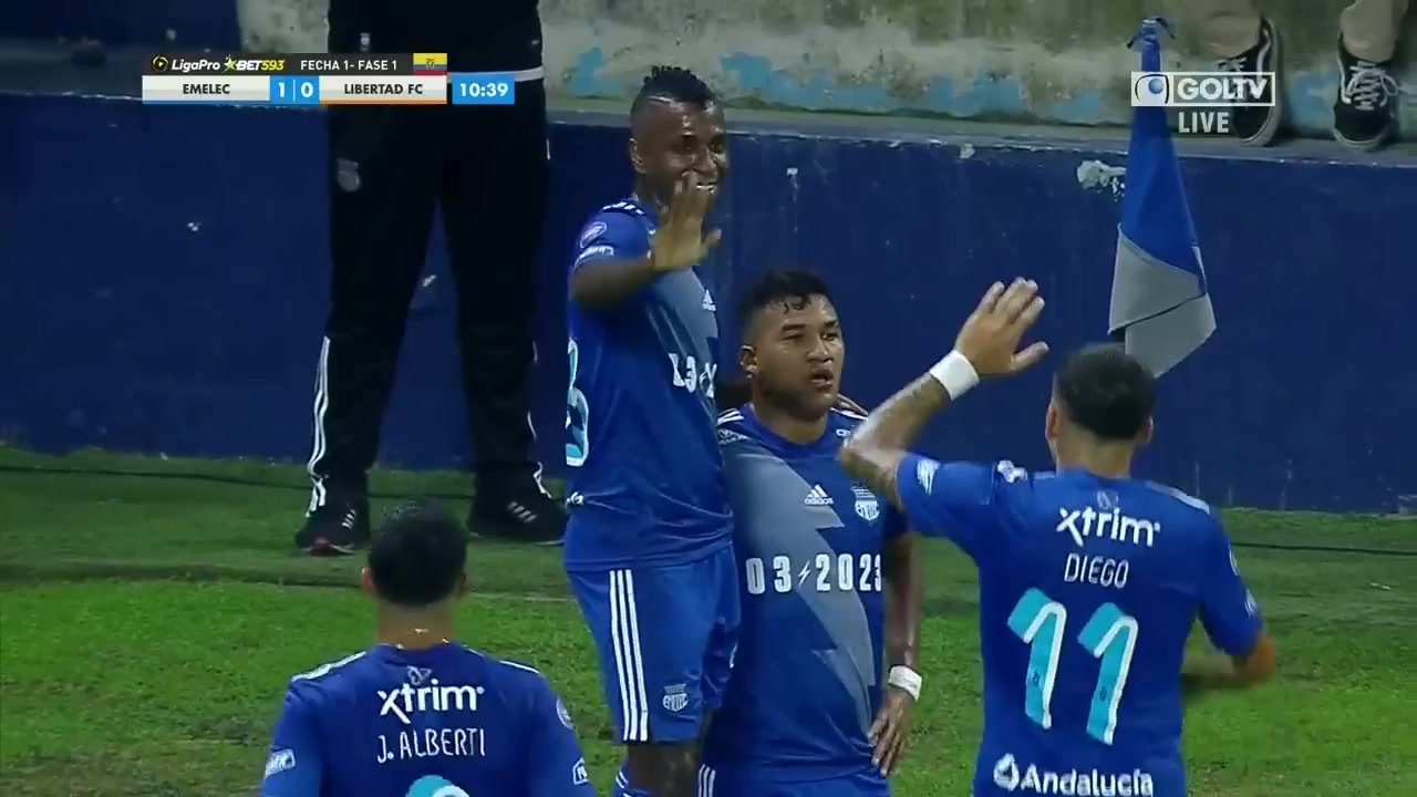 ECU D1 Club Sport Emelec Vs Libertad FC 10 phút Vào, ghi bàn 1:0