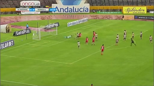 ECU D1 CD El Nacional Vs Tecnico Universitario  Goal in 14 min, Score 1:0