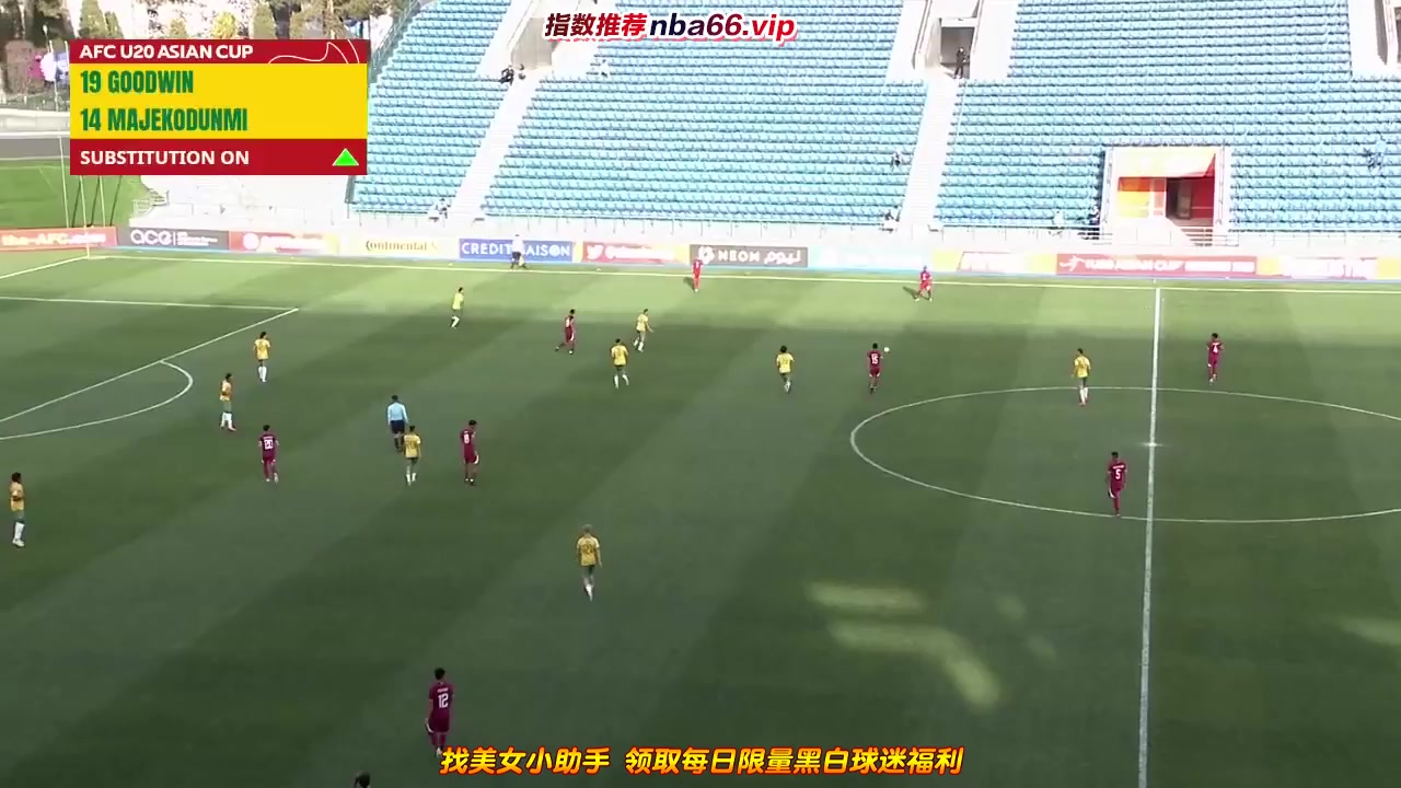 AFC U20 Qatar Youth U20 Vs Australia U20  Goal in 76 min, Score 1:6