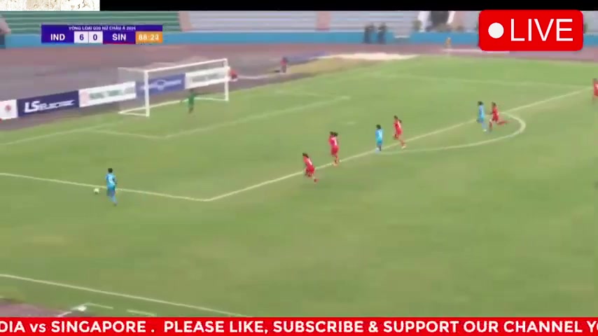 Asian female U20 India (w) U20 Vs Singapore Women's U20  Goal in 91 min, Score 7:0