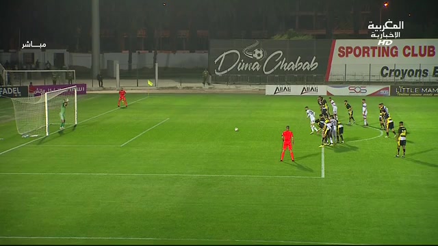 MAR D1 SCCM Chabab Mohamedia Vs UTS Union Touarga Sport Rabat  Goal in 44 min, Score 1:0