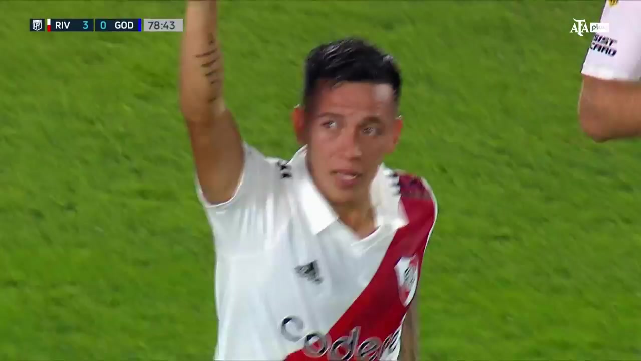 ARG D1 River Plate Vs Godoy Cruz Antonio Tomba  Goal in 78 min, Score 3:0