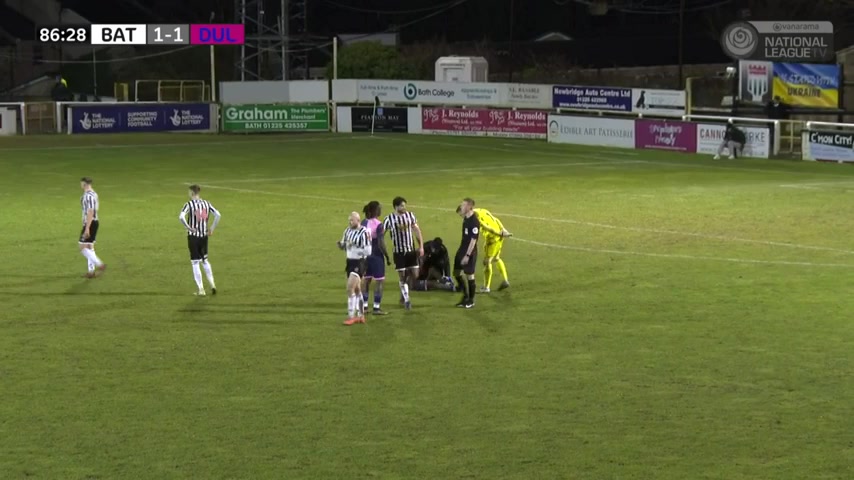 ENG CS Bath City Vs Dulwich Hamlet  Goal in 87 min, Score 2:1