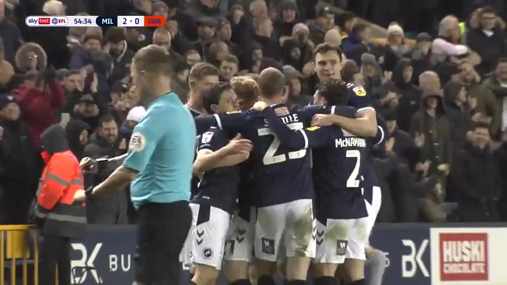 ENG LCH Millwall Vs Swansea City 54 phút Vào, ghi bàn 2:0