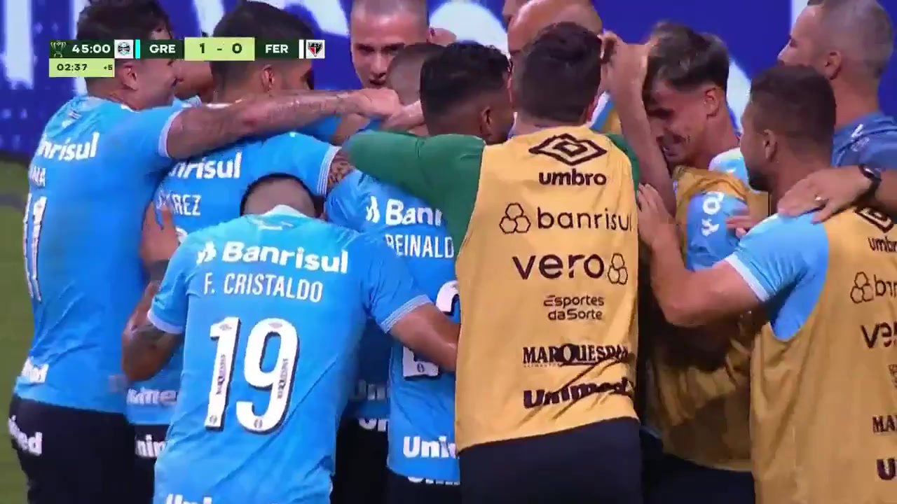 BRA CUP Gremio (RS) Vs Ferroviario CE 45+ phút Vào, ghi bàn 1:0