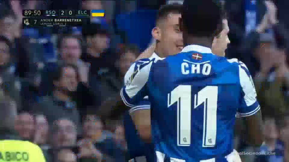 Laliga1 Real Sociedad Vs Elche 90 phút Vào, ghi bàn 2:0