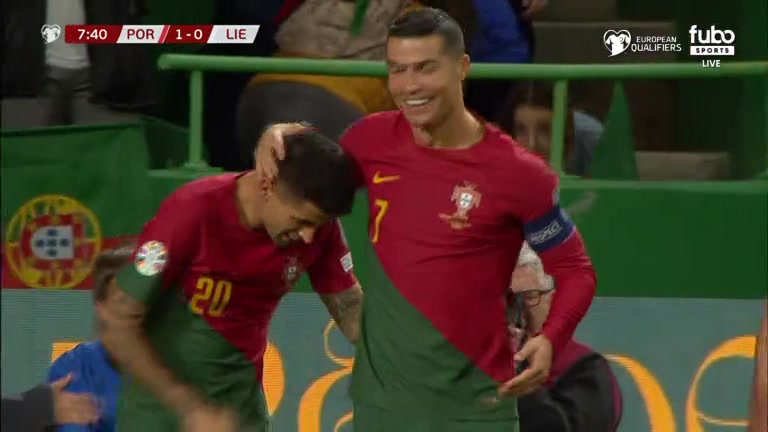 EURO  Cup Portugal Vs Liechtenstein  Goal in 7 min, Score 1:0