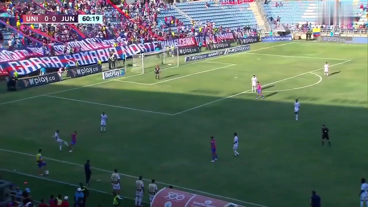 COL D1 Union Magdalena Vs Atletico Junior Barranquilla  Goal in 61 min, Score 0:1