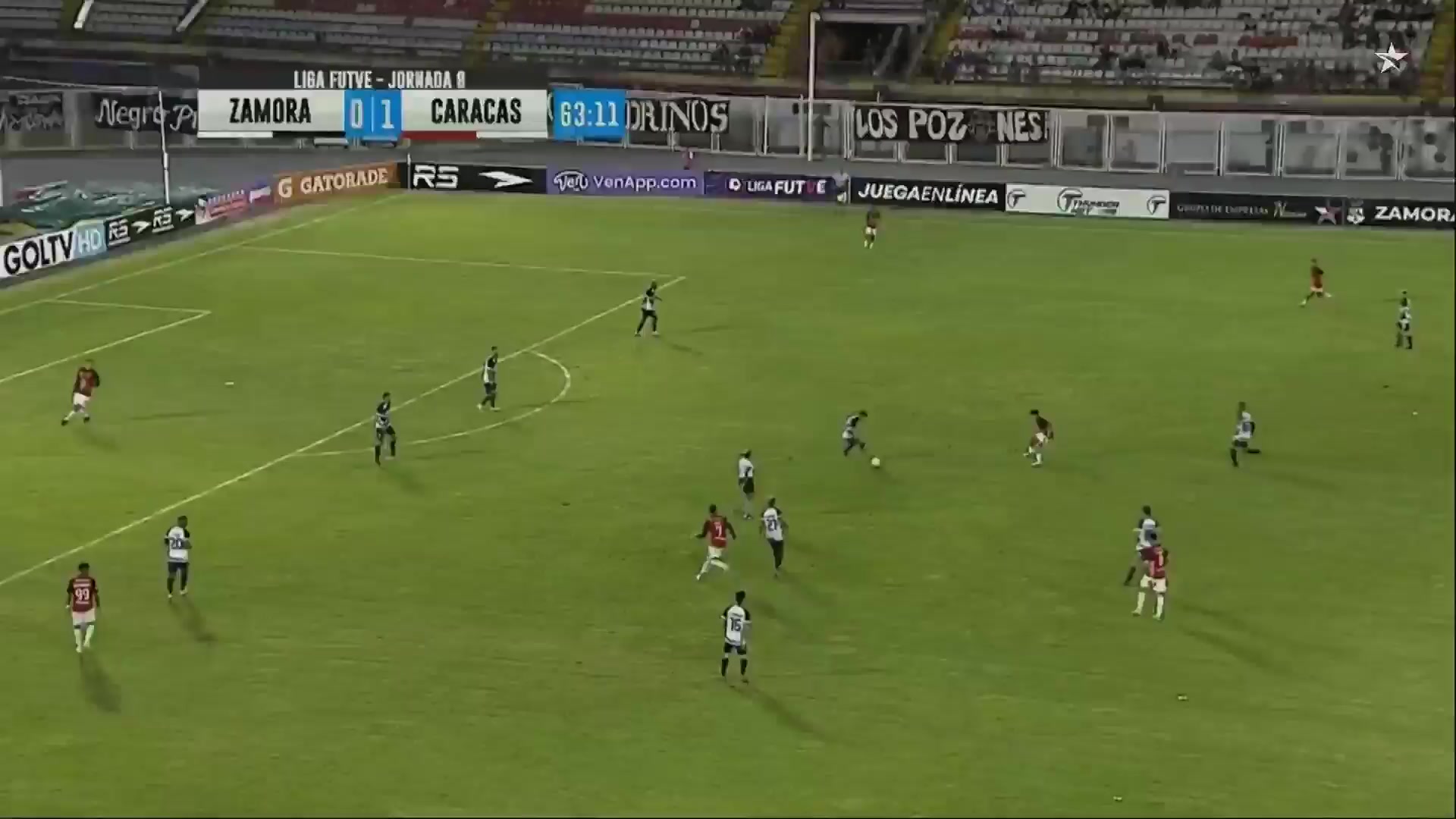 VEN D1 Zamora Barinas Vs Caracas FC 64 phút Vào, ghi bàn 1:1