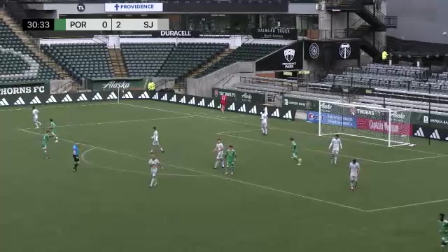 MLS L(R) Portland Timbers Reserve Vs San Jose Earthquakes Reserve  Goal in 31 min, Score 0:2