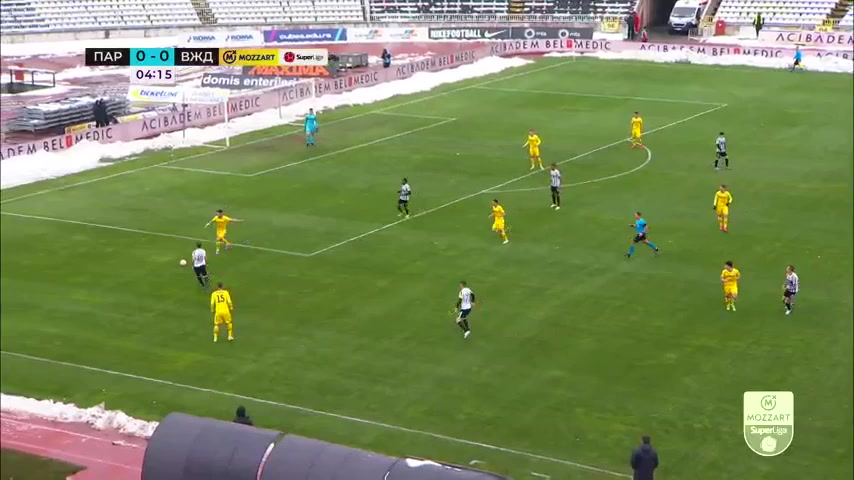 SER D1 Partizan Belgrade Vs FK Vozdovac Beograd 3 phút Vào, ghi bàn 1:0