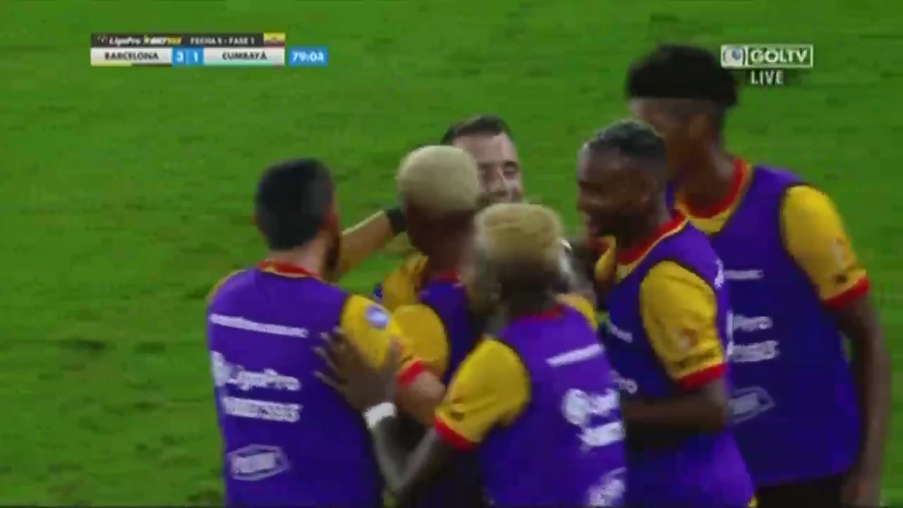 ECU D1 Barcelona SC(ECU) Vs Cumbaya FC Damian Rodrigo Diaz Goal in 79 min, Score 3:1