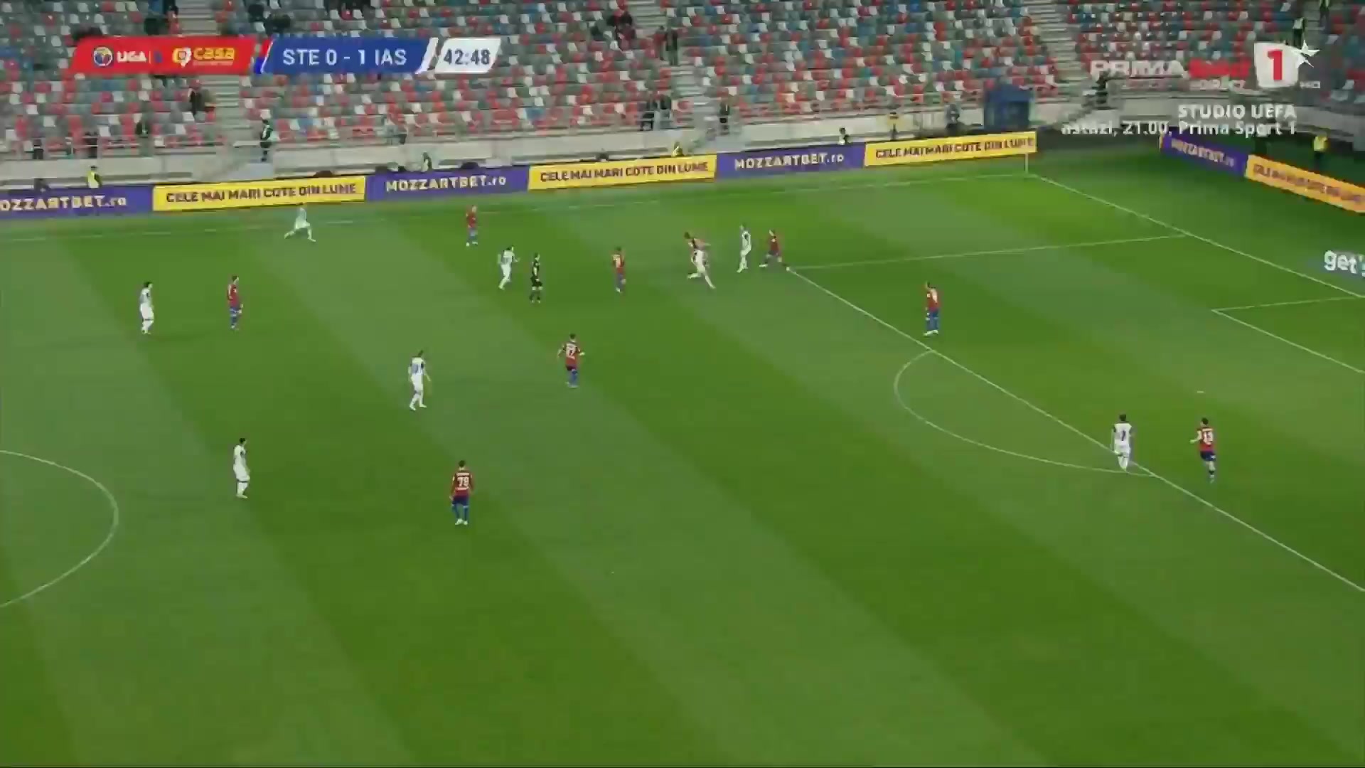 ROM D2 CSA Steaua Bucuresti Vs CSM Politehnica Iasi  Goal in 44 min, Score 1:1