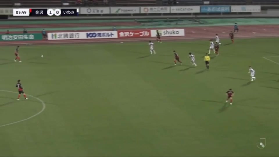 JPN D2 Zweigen Kanazawa FC Vs Ban Di Tesi Iwaki 5 ทำประตู  ประตู, ทำคะแนน 1:0