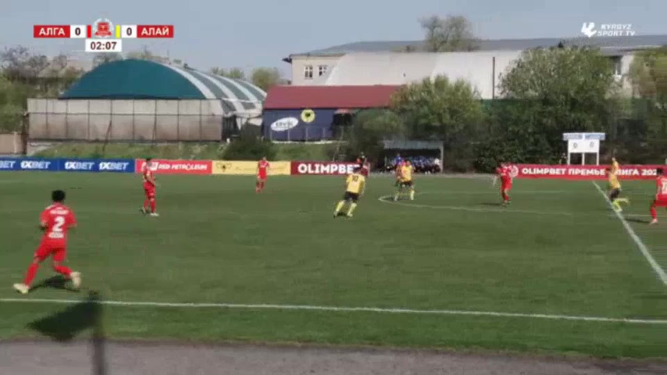 KG PL FK Alga Bishkek Vs Alay  Goal in 2 min, Score 0:1