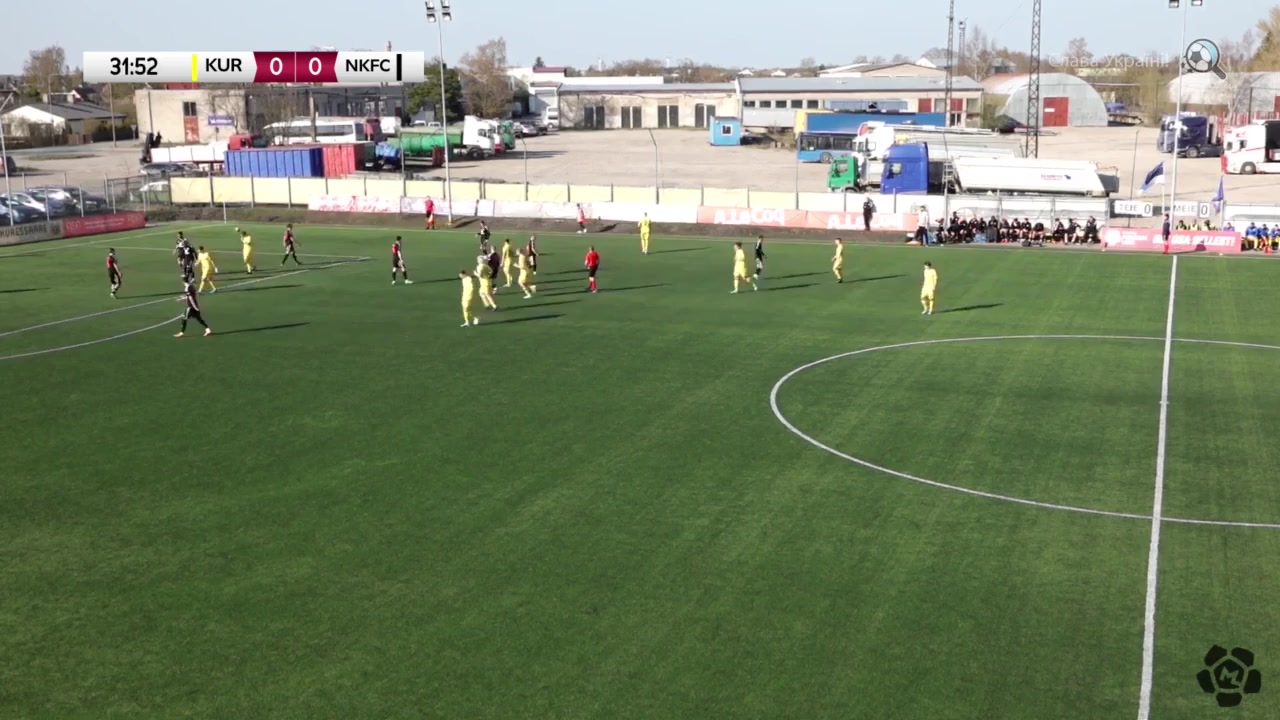 EST D1 FC Kuressaare Vs Nomme JK Kalju  Goal in 33 min, Score 1:0
