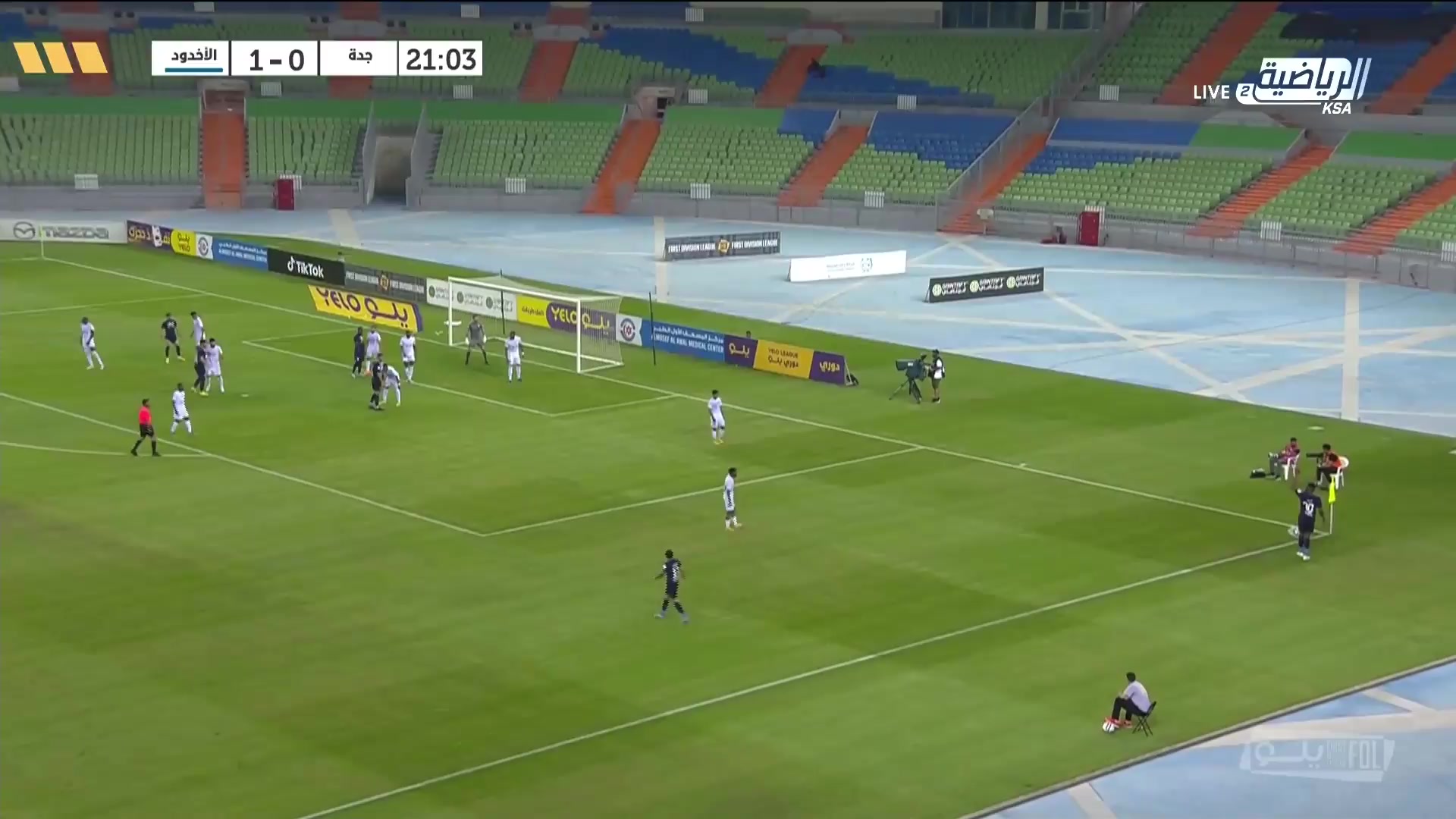 KSA D1 AL-Rbeea Jeddah Vs Al-Akhdoud  Goal in 22 min, Score 0:2