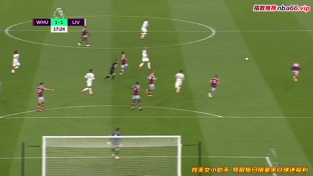 EPL West Ham United Vs Liverpool  Goal in 16 min, Score 1:1