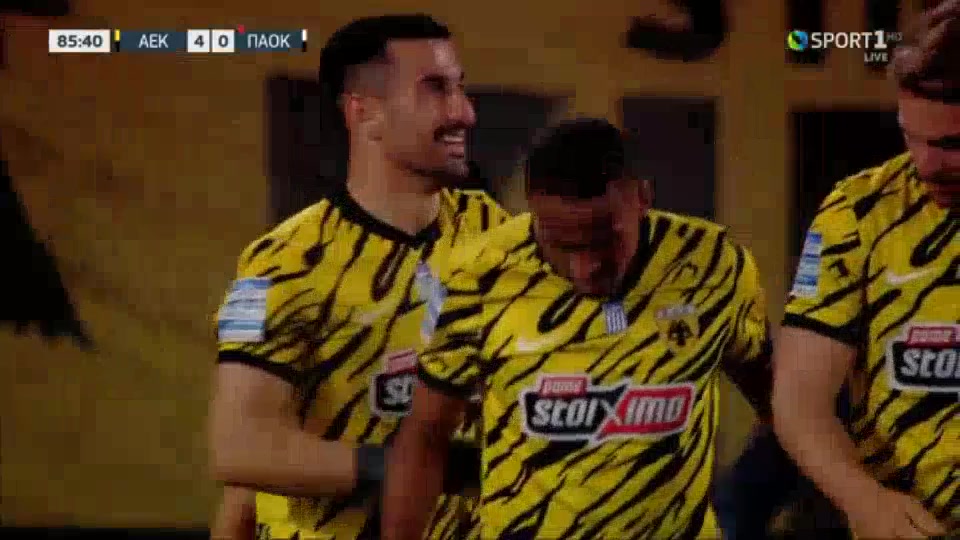 GRE D1 AEK Athens Vs PAOK Saloniki 86 phút Vào, ghi bàn 4:0