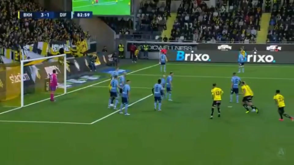 SWE D1 Hacken Vs Djurgardens  Goal in 82 min, Score 3:1