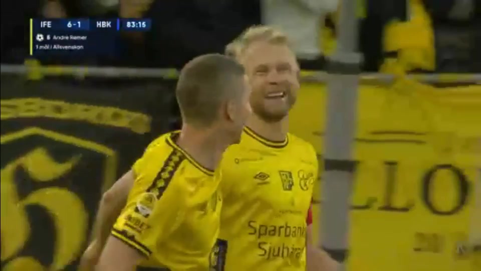 SWE D1 Elfsborg Vs Halmstad  Goal in 83 min, Score 6:1